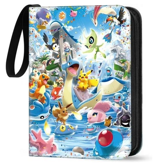 KENDINGHF Trading Card Binder with Zipper, 400 Pockets, PU Waterproof, 24 x 18 x 5 cm