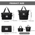 thumbnail image 3 of Bolsa de viaje DOJUNS de gran capacidad, impermeable y ligera, negra, 3 of 7