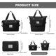 thumbnail image 3 of Bolsa de viaje DOJUNS de gran capacidad, impermeable y ligera, negra, 3 of 7