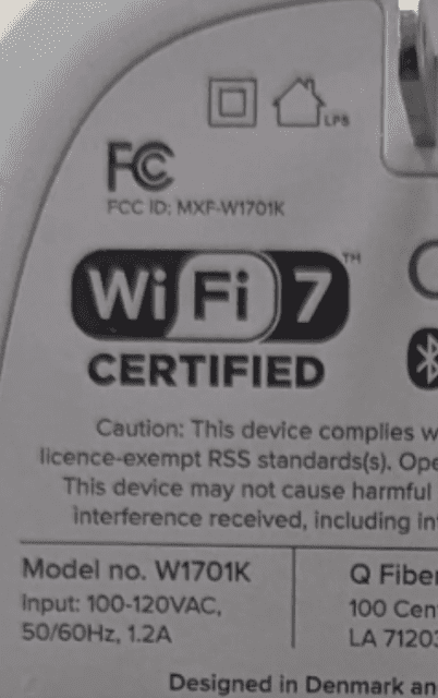 Centurylink Quantum Fiber WiFi-7 Network W1701k Wireless POD Beacon Extender