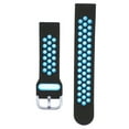 thumbnail image 1 of Correa de reloj de silicona suave de 20 mm, repuesto de pulsera con orificios de aireación para Amazfit GTS 3, negro y azul, 1 of 5