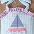thumbnail image 4 of Gyujnb Gingham Print Two-Piece Swimsuit with Ruffled for Summer Beach Pool (Baby,Toddler),2-3 Years, 4 of 8