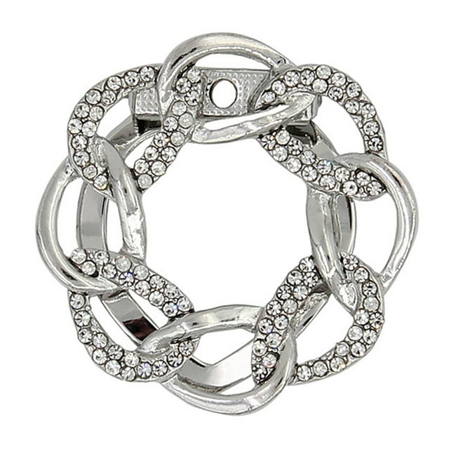 Miangastore Scarf Ring Buckle Silver 1Pcs 1.5x1.5in
