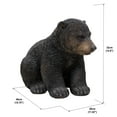 thumbnail image 2 of Hi-Line Gift Ltd Black Bear Cub Sitting Garden Statue, 2 of 5