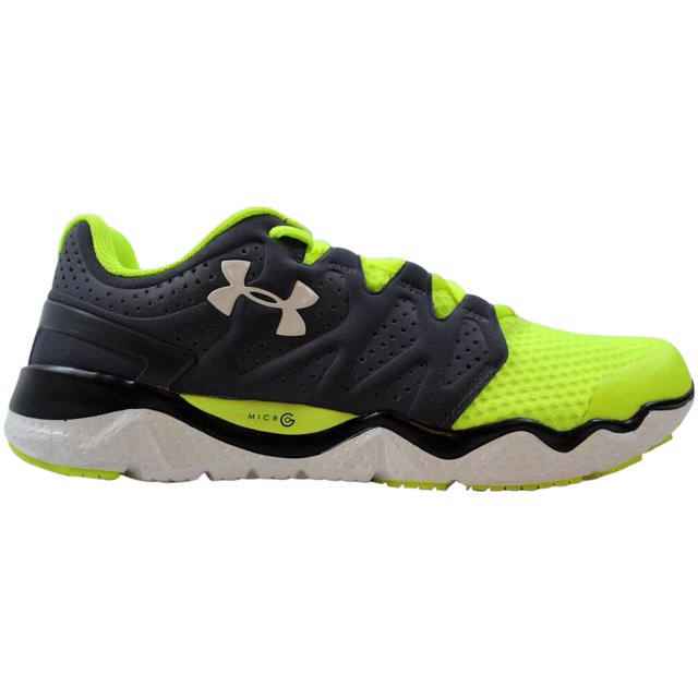 Under Armour Micro G Optimum Leaden/High Visibility Yellow-Metallic Silver 1255123-029 Men's Size 7