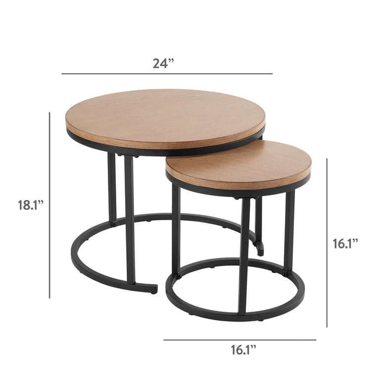 Better Homes & Gardens Marlow Outdoor 2pk Patio Nesting Tables