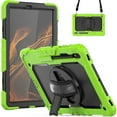 thumbnail image 3 of Dteck Case for Samsung Galaxy Tab S8 Plus 12.4 inch 2022 / S7 FE 12.4 inch 2021 & Tab S7 Plus 12.4" 2020 Tablet with Rotatable Kickstand&Hand Strap&Shoulder Strap&Screen Protector Case,Green, 3 of 8