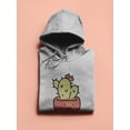thumbnail image 3 of Cute Cactus Buddy Hoodie Women -Smartprints Designs, Female Large, 3 of 4