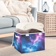 thumbnail image 3 of Yayeee Collapsible Cube Storage Bin with Lid Fabric Closet Decorative Basket with Handles, Galaxy Pattern, 3 of 7