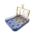 thumbnail image 4 of Estante para secar tazas, bandeja escurridora para tazas, organizador de mostrador, organizador de tazas, estante secador de botellas para restaurante Gris ahumado, 4 of 8