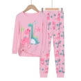 thumbnail image 2 of Gubotare Little Boys Pajamas Pajamas for Boys Cartoon Print Long Sleeve & Pants PJ Size 6T 7T (Pink,6-7 Years), 2 of 2
