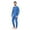 Blue, variant on P&S Cotton Waffle Knit Thermal Underwear Set 2pc for Men Shirt Long John