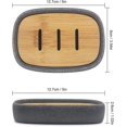 thumbnail image 5 of gris Fonc-ulable Porte-savon En Rsine, Porte-savon Auto-drainant, Bote Savon Pour Salle De Bain, Cuisine, Aspect Grs, 5 of 5