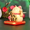 thumbnail image 4 of Chinese Lucky Cat Wealth Waving Shaking Hand Fortune Welcome Craft (Yellow), 4 of 8