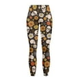 thumbnail image 5 of COEQINE Women Breathable Yoga Leggings with Pockets Tummy Control Buttery Soft High Waisted Gym Pants No See Through Comfortable Tights, Skull Daisy Floral Spider Web, S, 5 of 7