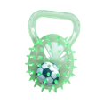 thumbnail image 2 of Pelota de goma interactiva con chirridos para perros con pinchos, juego de lanzamiento para cachorros, confiable para la dentición Verde, 2 of 9