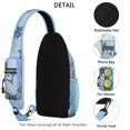 thumbnail image 3 of Crossbody Sling Backpack for Women Men Ocean Cute Shark Shoulder Sling Crossbody Casual Chest Bag for Travel Sports Running Hiking, 3 of 5