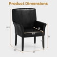 thumbnail image 3 of Costway Executive PU Leather Guest Chair Reception Side Arm Chair Upholstered, 3 of 8