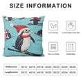 thumbnail image 6 of Acheng  Christmas Penguins Print Throw Pillow Covers,Home Bedroom Neutral Decor Holiday Cushion Cases Set 2pcs White, 6 of 6