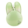 thumbnail image 1 of Ratón inalámbrico Baoblaze con forma de conejo 1200 DPI verde, 1 of 7