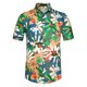 thumbnail image 1 of Lars Amadeus Camisa De Manga Corta Con Estampado De Flores Para Hombre, Camisas Hawaianas Informales De Verano Con Botones Blanco azul marino M Unique Bargains Camisas, 1 of 6