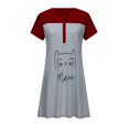 thumbnail image 6 of Gunia Maternity Dresses For Women Short Sleeve Cat Print Nursing Nightdress Breastfeeding Dress Skin-Friendly Nightwear, 6 of 9