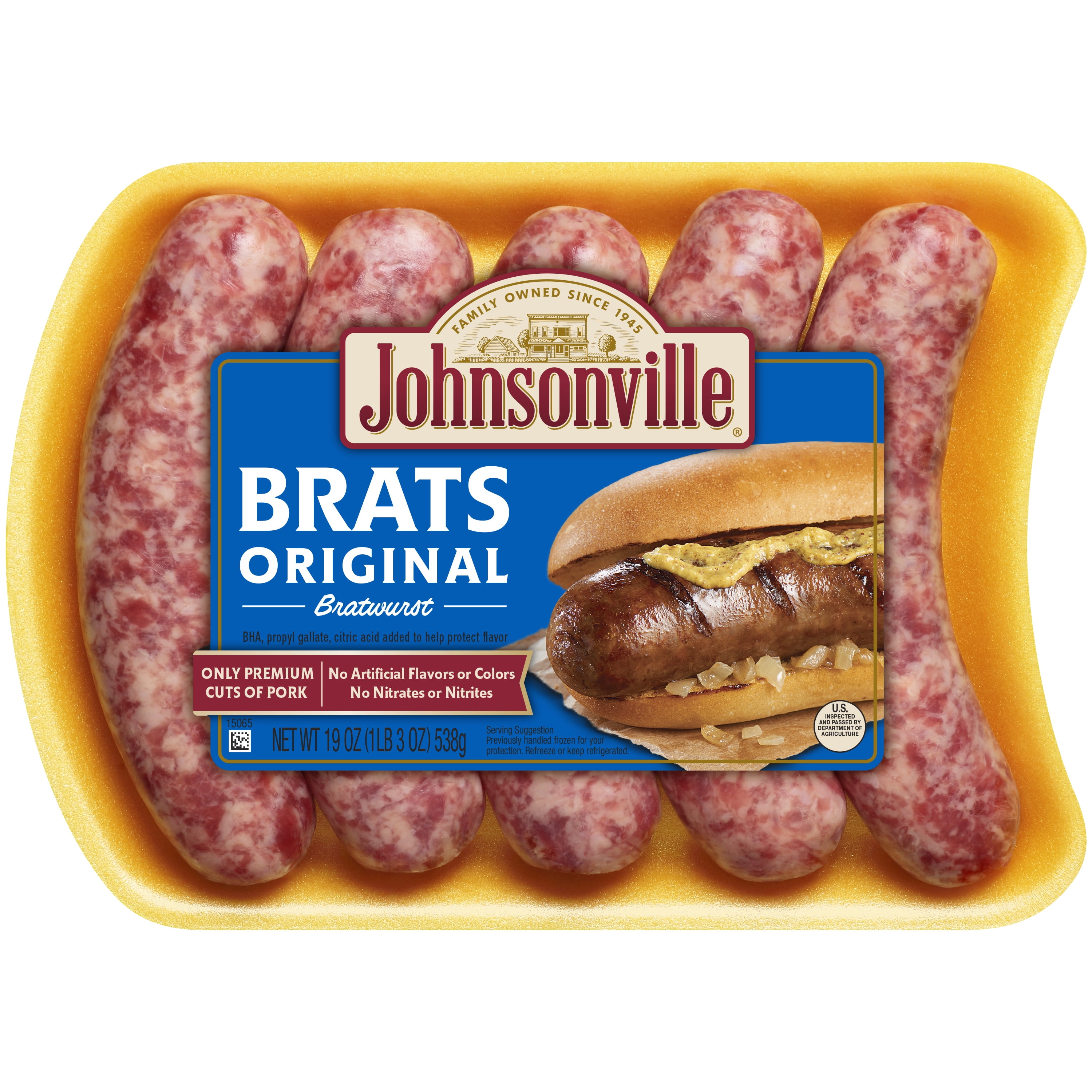 Johnsonville Original Brats 5 Count 19 Oz Walmart Com Walmart Com