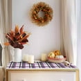 thumbnail image 2 of Purple Black Grey Plaid Table Runner-Cotton Linen- 120 Inch Holiday Dresser Scarves, Simple Check Stripes Lines Country Tablerunner for Kitchen Coffee/Dining Living Room Dinner Scarf Décor 13x120, 2 of 7