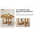 thumbnail image 3 of Modern Dining Ensemble with Circular Table | Suitable for Family Gatherings | MDF and Wooden MDF Structure | Resolves Assembly Hiccups, 3 of 6