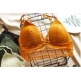 thumbnail image 1 of Sujetador de copa triangular ultrafino para mujer, ropa interior inalámbrica, sujetador de encaje sin espalda grande con espalda en forma de U y hombros descubiertos para mujer, 1 of 5