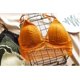 thumbnail image 1 of Sujetador de copa triangular ultrafino para mujer, ropa interior inalámbrica, sujetador de encaje sin espalda grande con espalda en forma de U y hombros descubiertos para mujer, 1 of 5