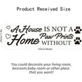 thumbnail image 2 of Family Pets Quotes Wall Sticker A House is Not A Home Without Paw Prints Wall Decal Pet Footprints Heart Shape PVC Wall Art Self-Adhesive Sticker, 2 of 8