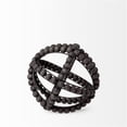 thumbnail image 3 of Mercana Earnhardt I Decorative Metal Orb With Wooden Bead In Black 68678, 3 of 6