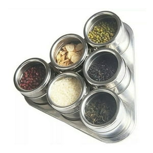 Genérico - Especieros Condimentos Cocina Magnéticos Metal Triangular