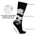 thumbnail image 5 of Michael Myers Face Fashion Socks Warm Elastic Knitted Crew Calf Socks Gift Stockings For Women Men 15.7in Long, 5 of 7