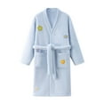 thumbnail image 2 of Hessimy Girls Soft Fabric Robes Plush Hooded Bathrobes Sleepwear For Kids 2-16 Years Warm Fall Winter Toddler Pajamas(Blue,9-12 Years), 2 of 3
