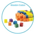 thumbnail image 2 of Cubos contadores Hand2mind de Wood Blocks para niños, 2,54 cm, para matemáticas, 2 of 8