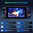 thumbnail image 2 of Wireless Controller for Nintendo Switch with Wrist Strap,Left and Right RGB Joypad Controllers Compatible with Switch/OLED/Lite,Support Dual Vibration/6-Axis Gyro/Motion Control/Wake-up(Zelda), 2 of 7