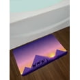 thumbnail image 2 of Dune Bath Mat, Scenery of a Camel Caravan and Pyramids, Plush Bathroom Decor Mat with Non Slip Backing, 29.5" X 17.5", Violet Blue Pale Peach, by Ambesonne, 2 of 2