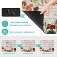 thumbnail image 3 of Coffee Mat Coffee Bar Mat 12"x19" Hide Stain Absorbent Rubber Backed Quick Drying Mat Fit Under Coffee Maker Espresso Machine Kitchen Counter, Mushroom Snails, 3 of 6