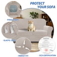 thumbnail image 5 of JIATER 3-Piece Sofa Cover Stretch Couch Cover Velvet Sofa Slipcover Furniture Protector with 2 Cushion Covers,Loveseat Beige, 5 of 7