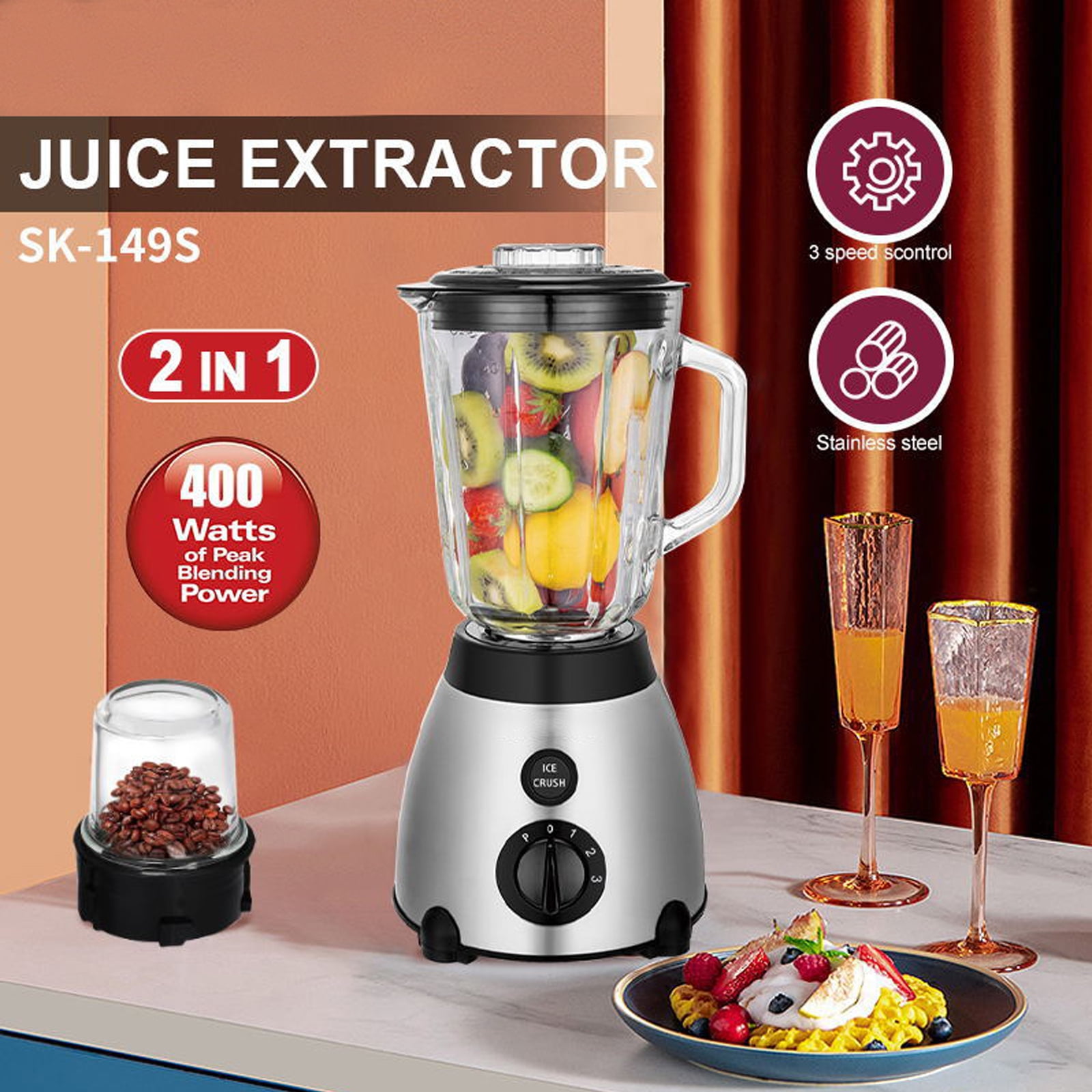 Buy Wholesale China 2 In 1 Cute Blender Fruit Juicer Extractor