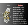 thumbnail image 2 of Blekon Collections Japanese Quartz Women's 21mm Case Elegant Pearl Beads Cuff Bangle Watch, 2 of 5