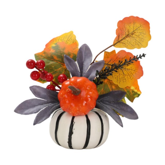 Calabaza de espuma artificial BLESIY adorno de escritorio de calabaza decoración de Otoño Estilo C
