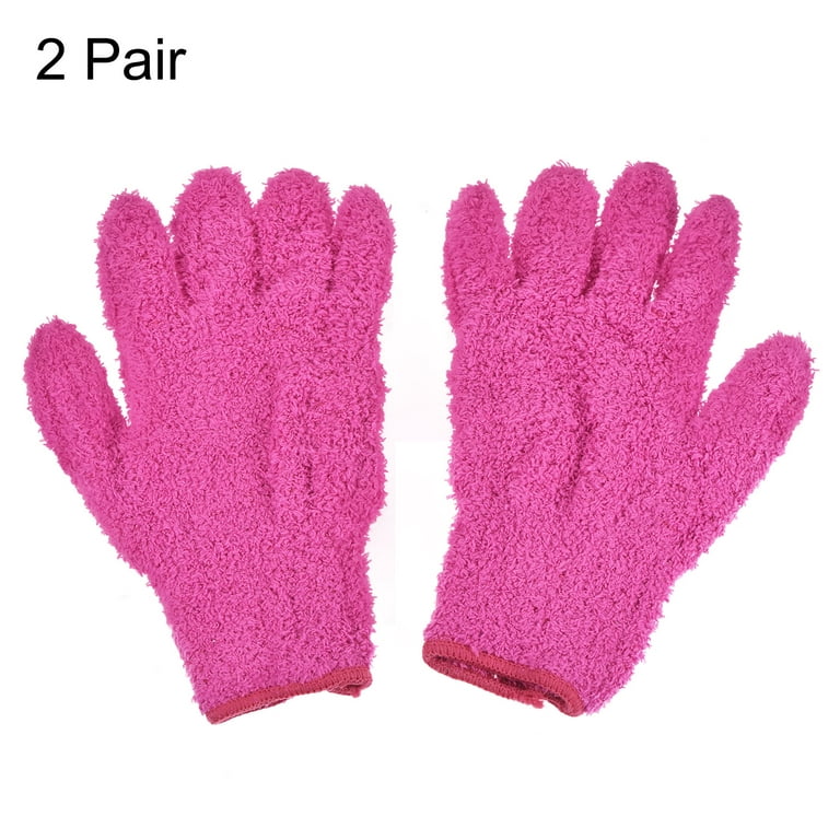 Unique Bargains Dusting Cleaning Gloves Microfiber Mittens For