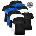 thumbnail image 1 of Blank Activewear Lot de 10 T-Shirts pour Femmes, Tissu de Performance à Séchage Rapide, 1 of 4