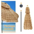 thumbnail image 6 of 9 FT 32 LED Hula Thatched Tiki Umbrella, Hawaiian Style Beach Umbrella, Patio Umbrella for Outdoor Tiki Bar, Tropical Palapa, Patio Garden, Beach, Backyard., 6 of 7