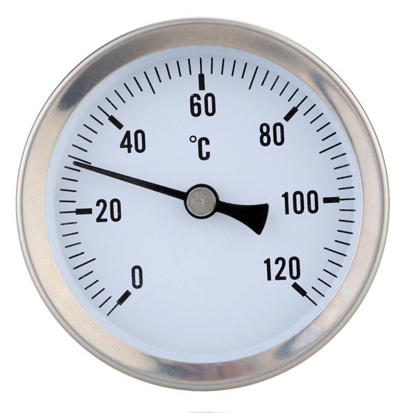 Heating Hot Water Pipe 120º Stainless Steel Thermometer Waterproof High-precision Waterproof 63mm Dial Temp Gauge Easy Installation