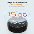 thumbnail image 2 of Upgrade Digital Kitchen Timer - Magnetic Countdown Countup Visual Pomodoro Timer with Large LED Display, 3-Preset Times (5, 15, 25), 3 Volume Levels, Ideal for Cooking, Baking and Fitness (1, Black), 2 of 3