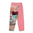 thumbnail image 5 of Haiem Cool Cat Pink Sunglasses Women's Pajama Pants Ultra Lightweight Pjs Bottoms Sleepwear Bottom Pants With Pocket Drawstring-, 5 of 7